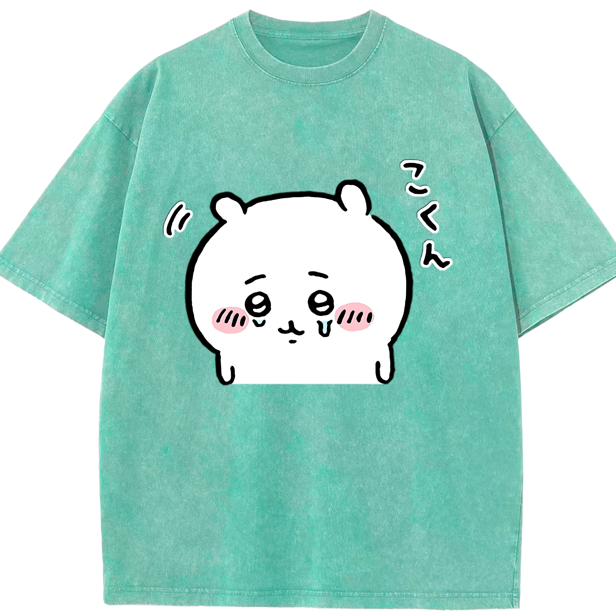 （画像用） ちいかわ ちいかわ Chii-kawa chiikawa 綿100% ヴィンテージ風 半袖Tシャツ（フロントプリント）